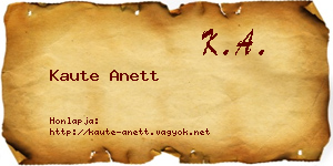 Kaute Anett névjegykártya