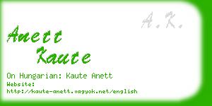 anett kaute business card